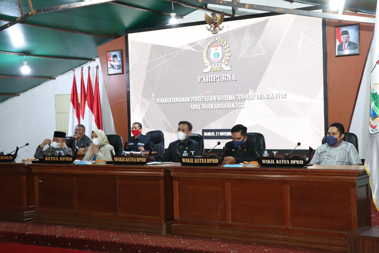 Pemprov-DPRD Sulbar Setujui KUA dan PPAS APBD 2022